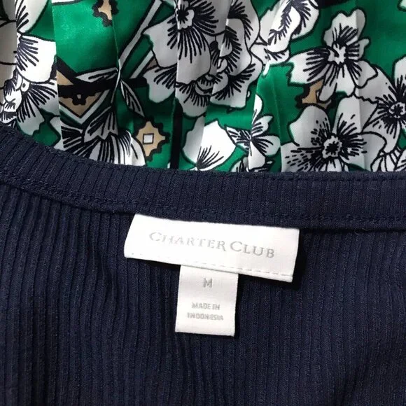 Charter Club Pleated-Back Ribbed 3/4 Sleeve Top NEW MEDIUM - Picture 8 of 10